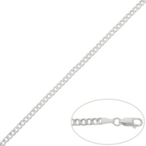 Cadena plata 925mm barbada - 3mm