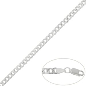 Cadena plata 925mm barbada - 5mm