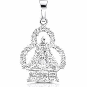 Medalla plata 925mm virgen de la cabeza grande - 18x26mm