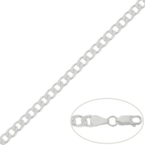 Cadena plata 925mm barbada tallada - 5.50mm