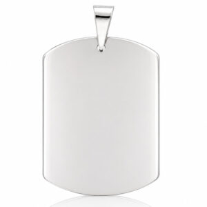 Placa plata 925mm militar grande - 25x35mm