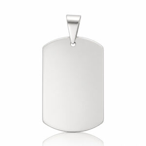 Placa plata 925mm militar pequeña - 20x30mm