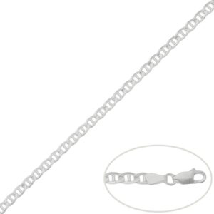 Cadena plata 925mm ancla - 4mm
