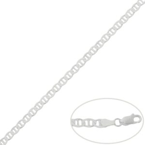 Cadena plata 925mm ancla - 4mm