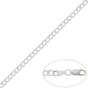 Cadena plata 925mm barbada - 5mm