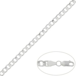 Cadena plata 925mm barbada - 6mm