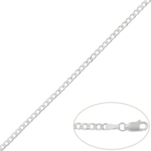 Cadena plata 925mm barbada - 3mm