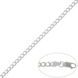 Cadena plata 925mm barbada - 3.50mm