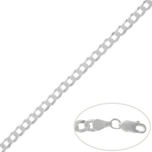 Cadena plata 925mm barbada - 5mm