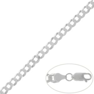 Cadena plata 925mm barbada - 7mm