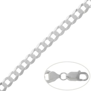 Cadena plata 925mm barbada - 9mm