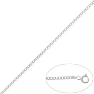 Cadena plata 925mm barbada - 2mm