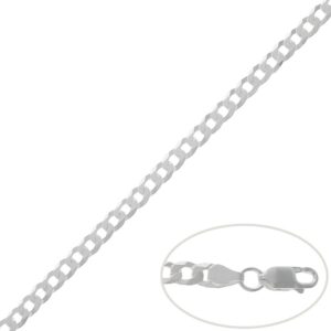 Cadena plata 925mm barbada - 5mm