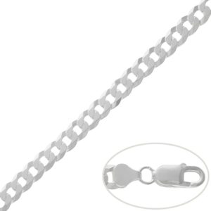 Cadena plata 925mm barbada - 8mm