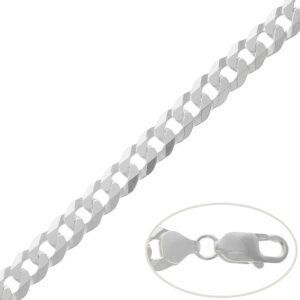 Cadena plata 925mm barbada - 9mm