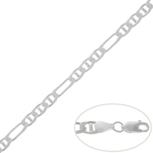 Cadena plata 925mm ancla - 6mm