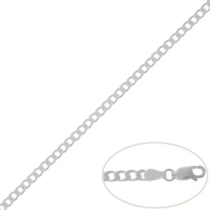 Cadena plata 925mm barbada - 4mm
