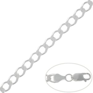 Cadena plata 925mm barbada - 7mm