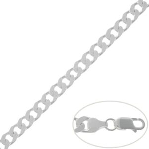 Cadena plata 925mm barbada - 7.50mm