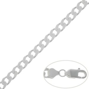 Cadena plata 925mm barbada - 8mm