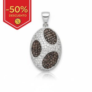 Colgante plata 925mm circonitas negras