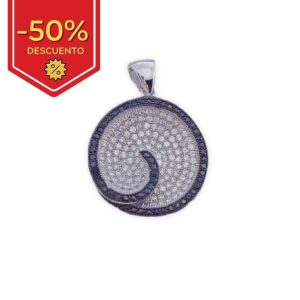 Colgante plata 925mm redondo circonitas