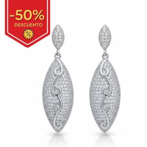 Pendientes plata 925mm circonitas