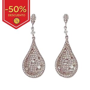 Pendientes plata 925mm circonitas