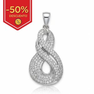 Colgante plata 925mm circonitas