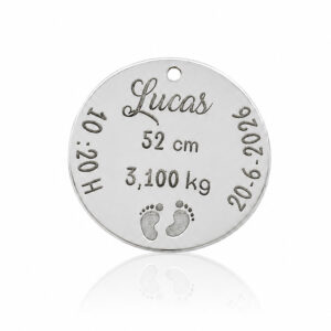 Coleccion nido · abalorio imperdible bebe plata 925mm natalicio