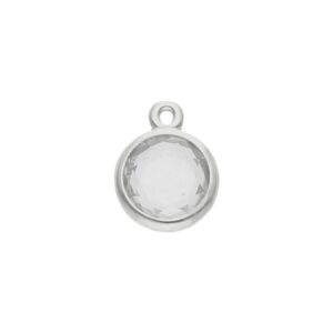 Coleccion nido · abalorio imperdible bebe plata 925mm piedra circonita