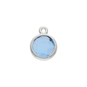 Coleccion nido · abalorio imperdible bebe plata 925mm piedra azul