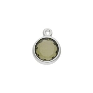 Coleccion nido · abalorio imperdible bebe plata 925mm piedra verde