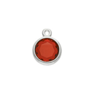 Coleccion nido · abalorio imperdible bebe plata 925mm piedra roja