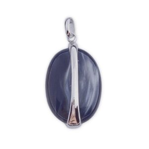 Colgante plata 925mm ojo de aguila negro