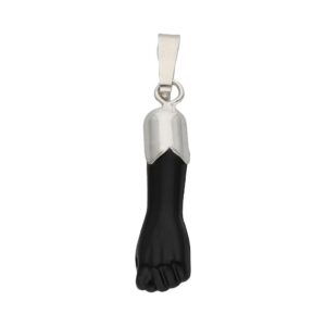 Colgante plata 925mm higa negra grande