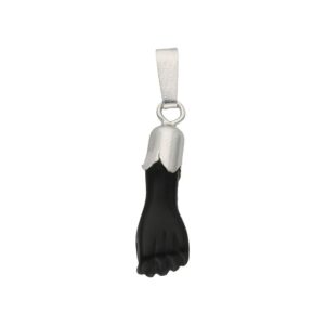 Colgante plata 925mm higa negra mediana