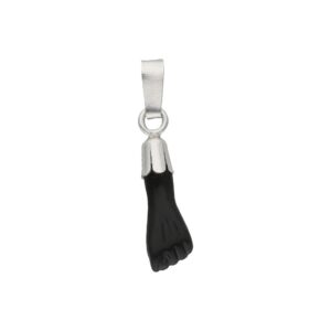 Colgante plata 925mm higa negra pequeña