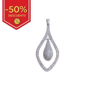 Colgante plata 925mm circonitas