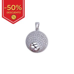 Colgante plata 925mm redondo circonitas