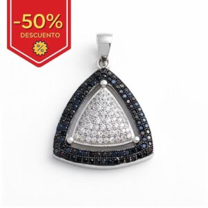 Colgante plata 925mm tringulo circonitas