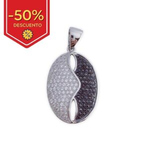 Colgante plata 925mm oval circonitas