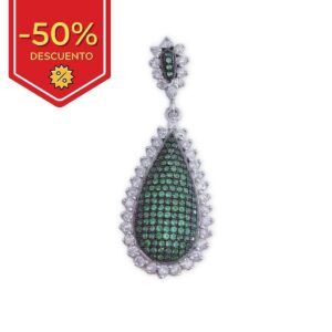 Colgante plata 925mm lagrima circonitas