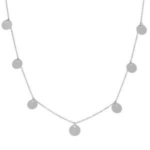 Gargantilla plata 925mm charms circulos