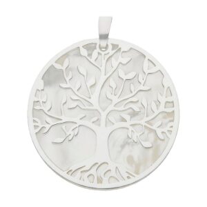 Colgante plata 925mm arbol de la vida nacar - 30mm