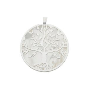 Colgante plata 925mm arbol de la vida nacar - 18mm