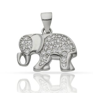 Colgante plata 925mm elefante circonitas - 18x12mm