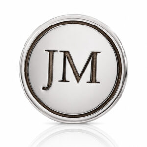 Pin plata 925mm iniciales grabadas