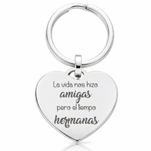 Llavero corazon plata 925mm · amigas
