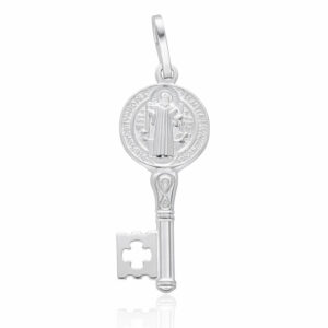 Colgante plata 925mm llave san benito grande - 10x26mm